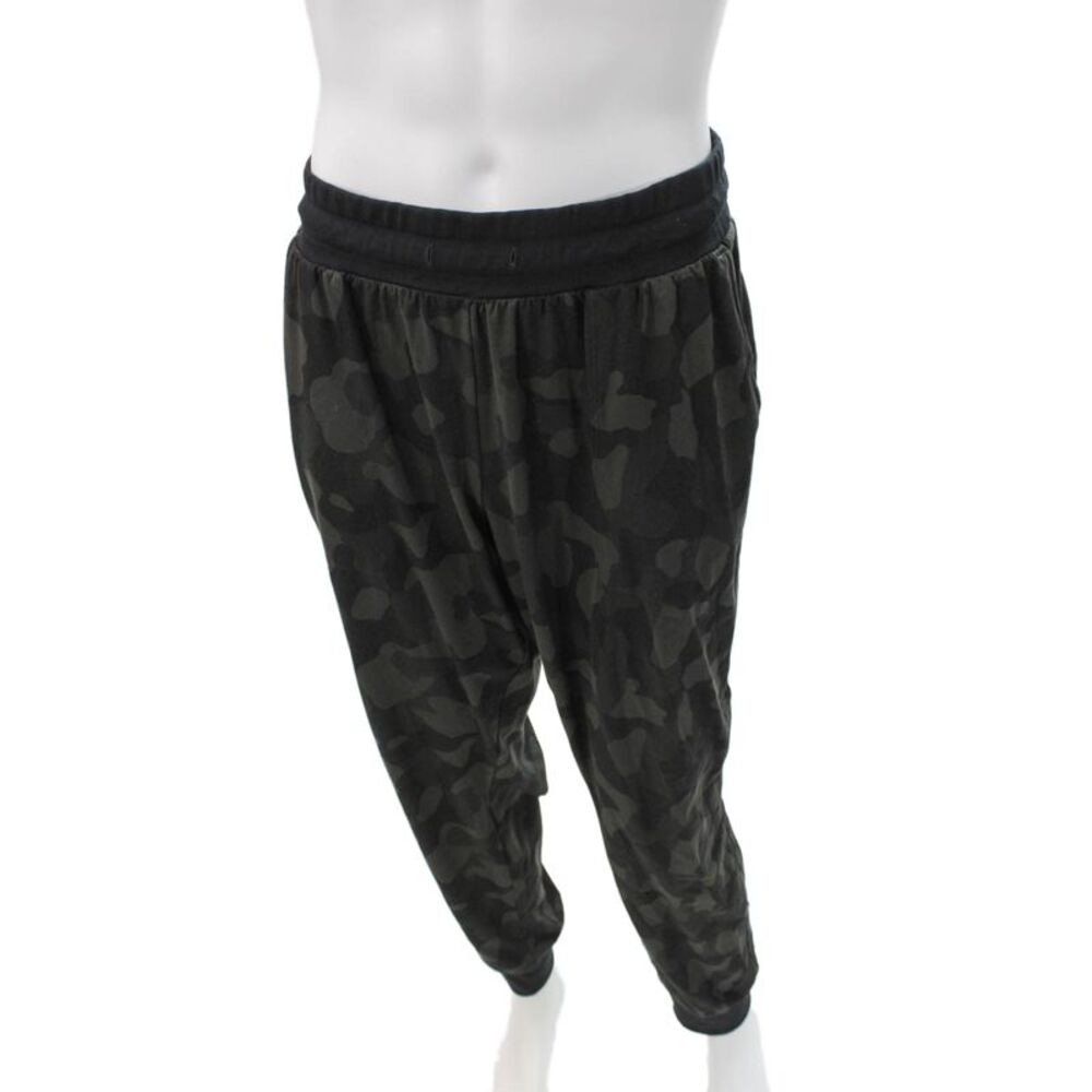 Zella Mens Camouflage Polyester Jogger Pants Black Pull On Size XL